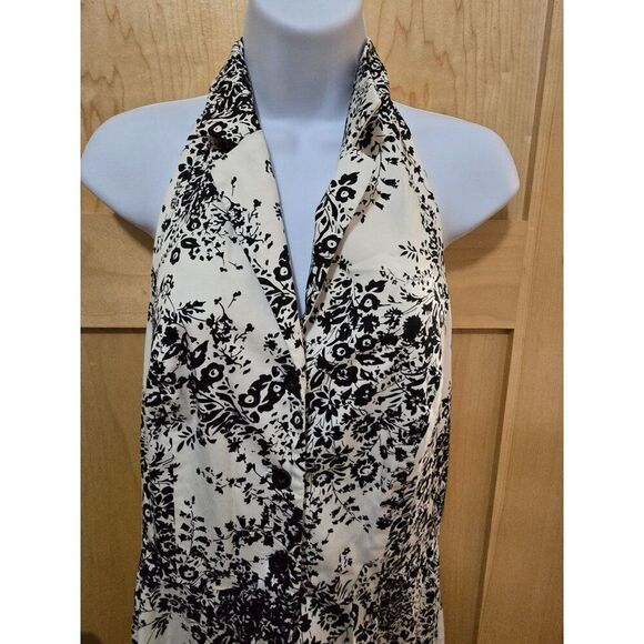 Danny & Nicole Womens Halter Floral Maxi Dress Size 12 - Picture 1 of 7